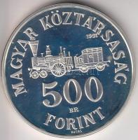 1991. 500Ft Ag "Széchenyi István" T:PP Dísztokban és tanúsítvánnyal!