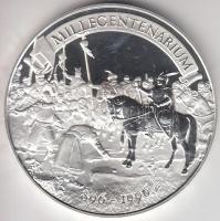 Bognár György (1944-) 1996. "Millecentenárium 896-1996" Ag emlékérem (31.1g/0.999/42,5mm) díszdobozban tanúsítvánnyal T:PP Csak 2000db!