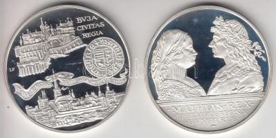 1990. 500Ft Ag + 500Ft Ag "Mátyás király" pár T:PP