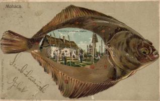 Mohács halásztanya, hal, Emb. litho (b)