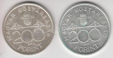 1992. 200Ft Ag "MNB" (2x) T:2