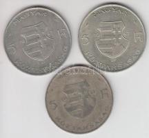 1947. 5Ft Ag "Kossuth" (3x) T:2-,3