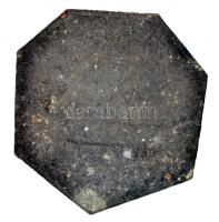 ~1900. "Nemzeti Torna Egylet" tömör cink hétszögletes plakett T:2