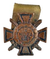 ~1940. "Tűzkereszt I. fokozata" kis gomblyukjelvénye T:2 Hungary ~1940. Miniature of "Hungarian Fire Cross 1st class" C:XF