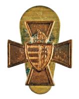 1940. Nemzetvédelmi Kereszt miniatűr gomblyukjelvény T:2 1940. National Defense Cross miniature button badge C:XF