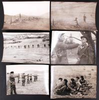 cca 1960-1970 6db fotó a munkásőrök kiképzéséről, 13x18cm