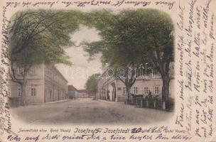 Josefov, Josefstadt; Jaromerska ulice / street, Hotel Vesely (small tear)