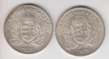 1938/39. 1P Ag (2x) T:2