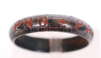 1914 3db vas gyűrű "Pro Patria 1914" vésettel /  World War I iron rings with "Pro Patria 1914" inscription, s: 52, 60