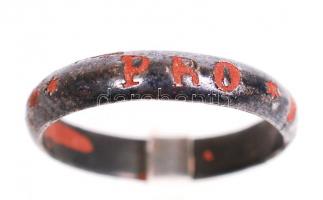 1914 3db vas gyűrű "Pro Patria 1914" vésettel / 
World War I iron rings with "Pro Pat...
