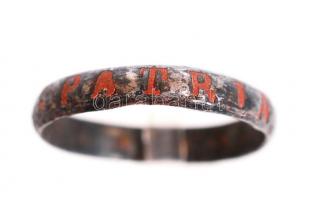 1914 3db vas gyűrű "Pro Patria 1914" vésettel / 
World War I iron rings with "Pro Pat...