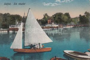 Siófok, Sió-részlet, vitorlás