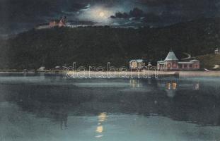 Tihany éjjel, Divald & Monostory