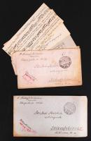 1942 2db tábori postai levél az orosz frontról, benne kéziratos kották, versek