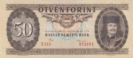1962. 10Ft (2x) sorszámkövető + 1975. 20Ft + 1986. 50Ft + 1975. 100Ft T:I-,II,II-