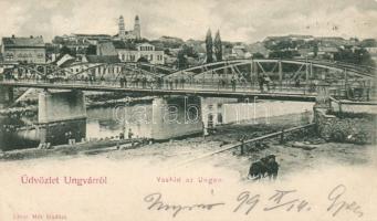 1899 Ungvár vashíd / iron bridge (EK)