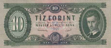 1949. 10Ft (2x) egymás utáni sorszámmal T:I,I- (kissé hullámos)