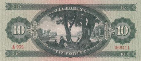 1949. 10Ft (2x) egymás utáni sorszámmal T:I,I- (kissé hullámos)