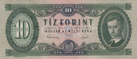 1949. 10Ft (2x) egymás utáni sorszámmal T:I,I- (kissé hullámos)