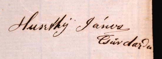 1867 Komáromi János pinkóci református lelkész (az író apja) által aláírt okmány