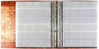 Gyűrűs berakó album 376 érme tárolására, 16 lappal pár érmével