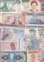 Peru / Brazília 10db klf modern bankjegy T:I,I- Peru / Brazil 10pcs of different modern banknotes C:UNC,AU