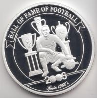 Uganda 2006. 2000Sh Ag "A labdarúgás halhatatlanjainak csarnoka - Spanyolország 1960-as évek / Francisco Gento" T:PP Tanúsítvánnyal Uganda 2006. 2000 Shilling Ag "Hall of Fame of football - Spain 1960s / Francisco Gento" C:PP With certificate