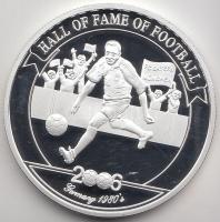 Uganda 2006. 2000Sh Ag "A labdarúgás halhatatlanjainak csarnoka - Németország 1980-as évek / Karl-Heinz Rummenigge" T:PP Tanúsítvánnyal Uganda 2006. 2000 Shilling Ag "Hall of Fame of football - Germany 1980s / Karl-Heinz Rummenigge" C:PP With certificate