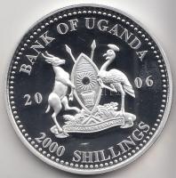 Uganda 2006. 2000Sh Ag "A labdarúgás halhatatlanjainak csarnoka - Németország 1980-as évek / Ka...