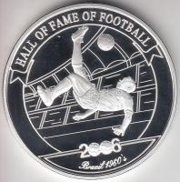 Uganda 2006. 2000Sh Ag "A labdarúgás halhatatlanjainak csarnoka - Brazília 1960-as évek / Pelé&...
