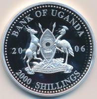 Uganda 2006. 2000Sh Ag "A labdarúgás halhatatlanjainak csarnoka - Ukrajna 2000-es évek / Andrij Shevchenko" T:PP tanúsítvánnyal Uganda 2006. 2000 Shilling Ag "Hall of Fame of football - Ukraine 2000s / Andrij Shevchenko" C:PP With certificate