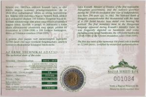 2002. 100Ft "Kossuth" elsőnapi veret sorszámozott díszlapon T:BU