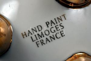 Limoges kinyitható réz berakásos tojás, jelzett, matricás, hibátlan, m:12 cm/ Limoges porcelain eggs...
