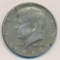 Amerikai Egyesült Államok 1968D 1/2$ Ag "Kennedy" T:2-
USA 1968D 1/2 Dollar Ag "Kenne...