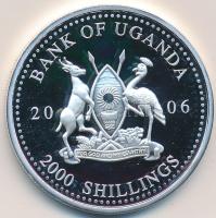Uganda 2006. 2000Sh Ag "A labdarúgás halhatatlanjainak csarnoka - Bulgária 1990-es évek / Hristo Stoichkov" T:PP tanúsítvánnyal Uganda 2006. 2000 Shilling Ag "Hall of Fame of football - Bulgaria 1990s / Hristo Stoichkov" C:PP With certificate