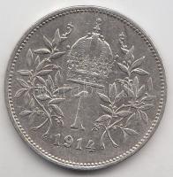 Ausztria 1914. 1K Ag T:2 Austria 1914. 1 Corona Ag C:XF