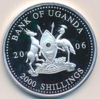Uganda 2006. 2000Sh Ag "A labdarúgás halhatatlanjainak csarnoka - Belgium 1980-es évek / Eric Gerets" T:PP tanúsítvánnyal Uganda 2006. 2000 Shilling Ag "Hall of Fame of football - Belgium 1980s / Eric Gerets" C:PP With certificate