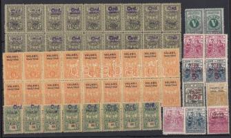 1937-1942 55 db román biztosítási bélyeg nagyobb összefüggésekkel