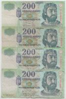 1998-2007. 200Ft "Károly Róbert" (4x) klf évszám T:III