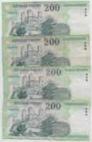 1998-2007. 200Ft "Károly Róbert" (4x) klf évszám T:III