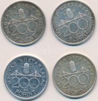 1992. 200Ft Ag "MNB" (4x) T:2