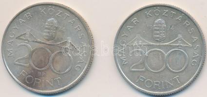 1994. 200Ft Ag "Deák" (2x) T:2,2-