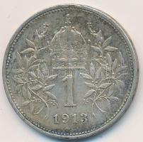 Ausztria 1913. 1K Ag T:2 Austria 1913. 1 Corona Ag C:XF