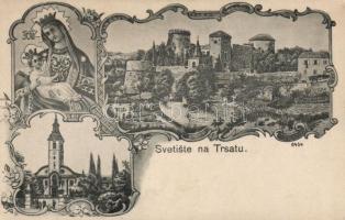 Fiume Trsat castle, church, floral