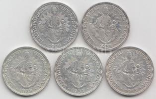 1929-1938. 2P Ag "Madonna" (5x) T:vegyes
