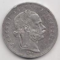 1868GYF 1Ft Ag "Angyalos Címer" T:2/2-