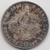 1847B 20Kr Ag "V. Ferdinánd" T:2 patina