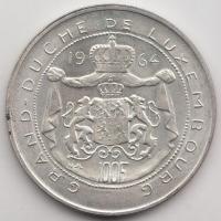 Luxemburg 1964. 100Fr Ag "Jean nagyherceg" T:2 Luxembourg 1964. 100 Francs Ag "Jean Grand Duke" C:XF