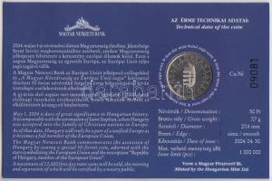 2004. 50Ft "Magyarország az EU tagja" elsőnapi veret sorszámozott emléklapon T:BU