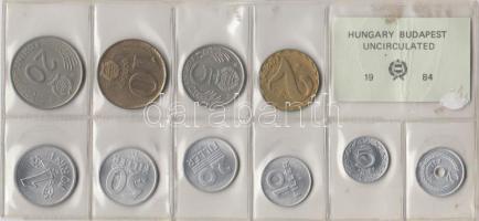 1984. 2f-20Ft 10db klf érmés forgalmi sor fóliatokban T:1